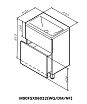 Тумба с раковиной Am.Pm Gem 60 см напольная 2 ящика белый