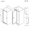 Душевая дверь Am.Pm Gem W90G-80-1P-BT 80x195 прозрачное, черный матовый