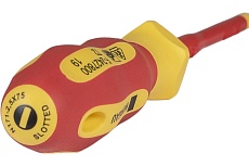 Шлицевая диэлектрическая отвертка Norgau 2,5х75 мм, тип N171-2,5x75 067062225