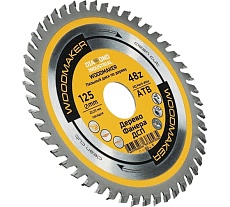 Диск пильный по дереву Woodmaker 125x22.23 мм, Z=48 для УШМ ATB Diamond Industrial DIDD125Z48