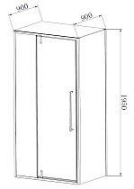 Душевой уголок Vincea Slim-N VSR-4SNP9012CLB 120x90 черный, прозрачный