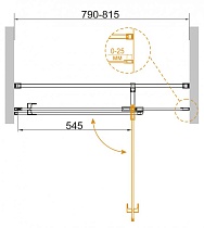 Душевая дверь Cezares Valvola 80x195 VALVOLA-B-1-80-C-Cr прозрачная