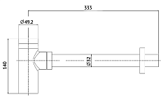 Сифон для раковины AQUAme AQM7010GM металл