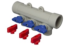Коллектор TEBO PPR, 32x20, 3 выхода, серый 0310091262