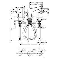 Смеситель для раковины Hansgrohe Focus 31937000, донный клапан