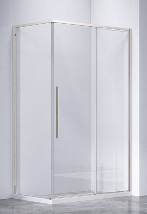 Душевой уголок Vincea Слим-Н (Slim-N) VSR-4SN8013CLBN 130x80 брашированный никель, прозрачное