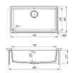 Кухонная мойка Florentina Вега 70 см, антрацит FSm