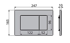 Кнопка смыва AlcaPlast M279 нержавеющая сталь