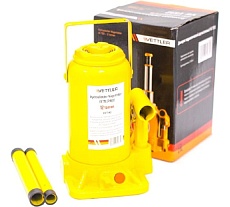 Домкрат гидравлический Vettler (12т) бутылочный двуштоковый (230x575) VETS12