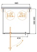 Душевой уголок Cezares MOLVENO-BA2-70/90-C-Cr-IV 70x90 прозрачный