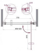 Душевая дверь BelBagno MARMI-B-1-90-C-Cr 90x195 прозрачная