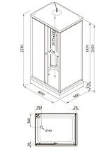 Душевая кабина Тритон Квадро А Щ0000045508 120x80 ДН4, полосы