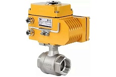 Кран DN.ru КШМП-ISO Ду80 Ру63 SS316 с электроприводом четвертьоборотным -010 24В D160-00227