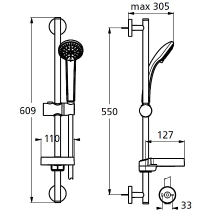 Душевой гарнитур Ideal Standard Idealrain B9503AA