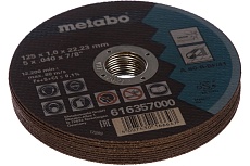 Диск отрезной 125x22 мм (10 шт.) в металлической коробке Metabo 616359000