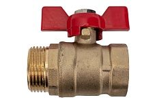 Шаровой кран ProfEco 3/4 ВР-НР, муфтовый, бабочка, Ду20, Ру20 11Б27п1 PE-34FMB