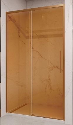 Душевая дверь Vincea Стелла (Stella) VDS-1ST120GSBC 120x200 брашированная медь, янтарь