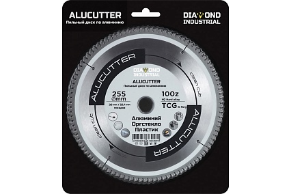 Диск пильный по алюминию, пластику Alucutter 255x30/25.4 мм, Z=100 TCG Diamond Industrial DIDA255Z100
