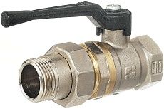 Шаровой кран БАЗ &quot;американка&quot; Ду25 А31 прямой рычаг никель PN40 БАЗ.А.А31.0.25.40.Н