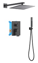 Душевой набор Aquatek Лира AQ1472MB черный матовый