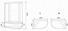 Душевая кабина Parly Bianco BMM120R 120x80