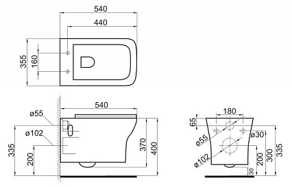 Подвесной унитаз BelBagno Romano BB248CHR