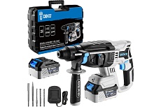 Аккумуляторный перфоратор Deko DKCH20FU-Li в кейсе + оснастка 5 шт., 20 В, 2x5.0Ач 063-4419