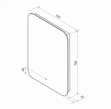 Зеркало Art&Max Ravenna AM-Rav-500-700-DS-C 50x70 с теплой подсветкой