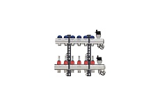 Коллекторная группа FIV 1- 2 выхода F.I.V. (Италия) с расходомерами (межосевое 20, 21 см универс.) 6247R002