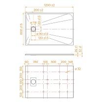 Поддон для душа RGW TSS-W 120x80 стеклокомпозит, белый 553502812-01