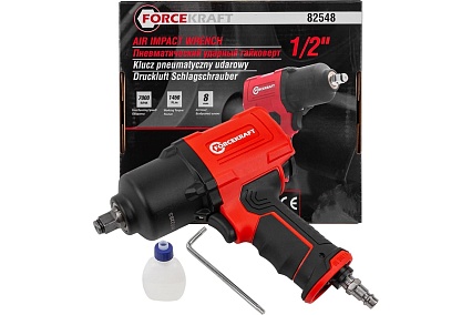 Ударный пневмогайковерт Forcekraft ''Twin Hammer''с реверсом FK-82548(48138)