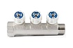 Коллектор с регулировочными вентилями PROFACTOR в/н 3/4" х 3 вых 1/2"нар PF MV 268.3