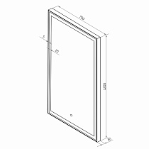 Зеркало Континент Strong Led 70x120 см с подсветкой ЗЛП507