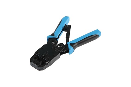 Кримпер для обжима клемм Тундра RJ-45 8P, RJ-12 6P, RJ-10 4P, вертикальный обжим 4476071