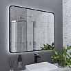 Зеркало Grossman Elegance-норма 100x80 см с подсветкой и подогревом, черный 17100802