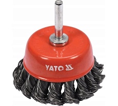 Щетка-крацовка витая чашка 65 мм Yato YT-47518