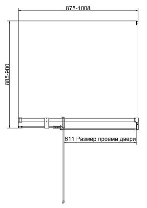 Душевой уголок Vincea Экстенза (Extenza) VSR-4EX901090CL 90/100x90 хром, прозрачное