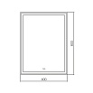 Зеркало AQUAme AQM9105 60x80 см подсветка, антипар