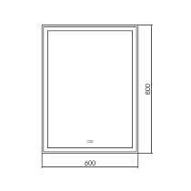 Зеркало AQUAme AQM9105 60x80 см подсветка, антипар