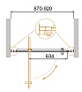 Душевая дверь Cezares MOLVENO-BA-1-90-C-Cr-IV 90x190 прозрачная