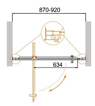 Душевая дверь Cezares MOLVENO-BA-1-90-C-Cr-IV 90x190 прозрачная