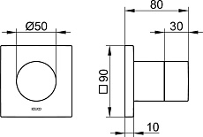 Запорный вентиль Keuco IXMO Pure 59541010002 хром