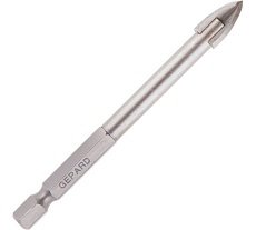 Сверло копьевидное твердосплавное по кафелю и стеклу 4x60 мм Gepard GP2081-04