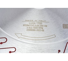 Диск пильный LU2A (250х30 мм; 40Z) по дереву Freud LU2A1700