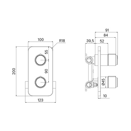 Смеситель для душа Iddis Slide SLISBBTi67 с Push Control, хром