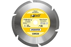 Диск пильный по дереву Speedcutter 230 мм, 6 зубьев Pobedit 5309230