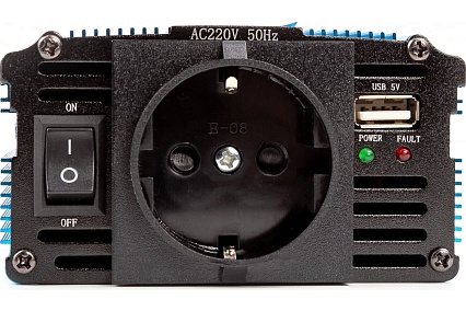 Автомобильный преобразователь напряжения (инвертор) Autoexpert A300, 12V/220V, 300W, евро-розетка, USB выход 5V/1A