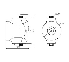 Циркуляционный насос для горячей воды ELSEN DN 20, 24V-переход на 220V, максимальный напор 12м, t 38-42С EHC01.01