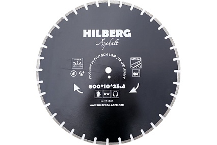 Диск алмазный отрезной по асфальту Hard Materials Лазер (600х25.4 мм) Hilberg HM313