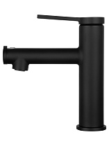 Смеситель для раковины Wonzon&Woghand WW-H1017-MB функция полоскания, черный матовый
